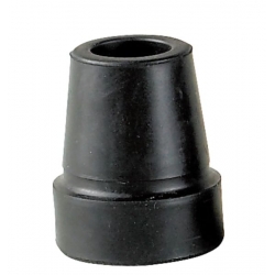 Embout de canne standart noir en caoutchouc (x10)