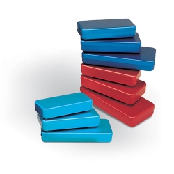 Boîte aluminium couleur bleu 17 x 7 x 3 cm
